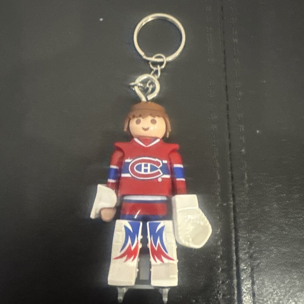 Playmobil NHL Montreal Canadiens #31 Hockey Player Keychain Figure Habs